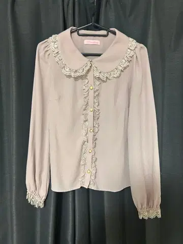 Princess Melody 레이스 옷깃 긴팔 블라우스