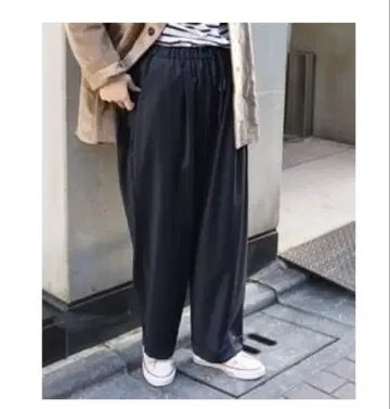 journal standard luxe 실크 네이비 개버딘 이지 팬츠