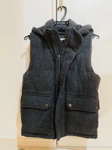 TK 퀼팅 다운 베스트 탈부착 가능 후드 그레이