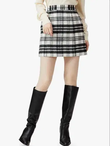 [ 새상품급 ] SNIDEL 박스 체크 미니 스커트