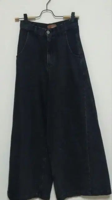 투데이풀 다크 데님 하이웨스트 와이드 레그 팬츠