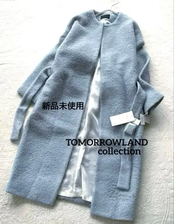 새상품 TOMORROWLANDcollection 알파카 울 노카라 코트