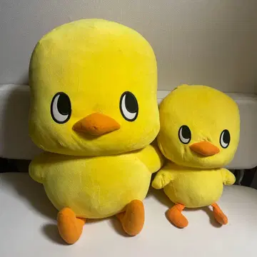 치킨 라면 병아리 봉제 인형 2개 세트