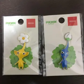 NintendoStore 노랑 피크민 파랑 닌텐도 핀 배지 세트
