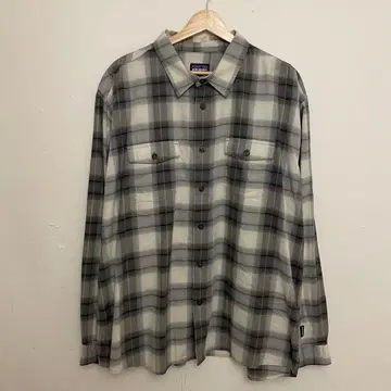 Patagonia 긴팔 셔츠 XL 섀도우 체크 옴브레 그레이
