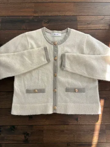 마이 스트라다 라메 믹스 가디건 아푸와이저 리셰 니트 자켓