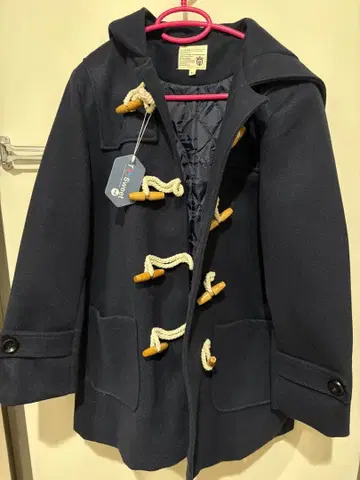 [ 새상품 택 포함 ] 더플 코트 후드 부착 네이비