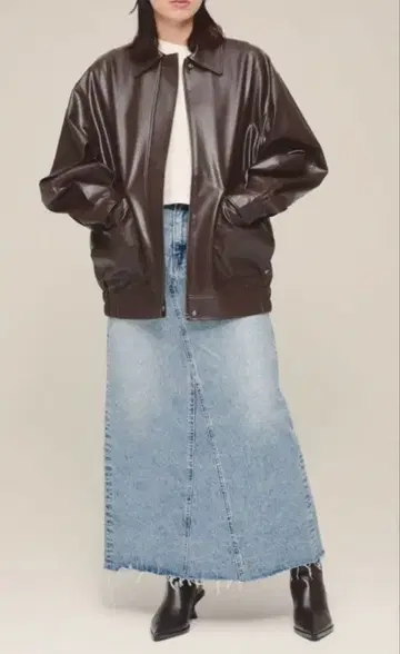 지나시스 [ eL ] Denim Long Skirt 블루 S