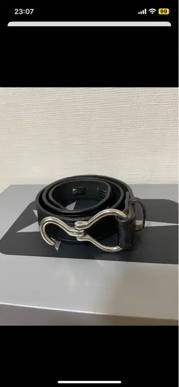 블랙 벨트 후크형 버클 사이즈 32