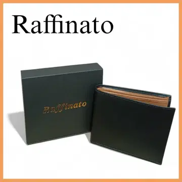 라피나토 블랙 x 카멜 이단 접이식 지갑 소가죽 지갑 주름 가공