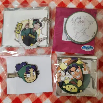 닌타마 란타로 캔뱃지 아크링 키링 앞머리 클립 시오에 분지로