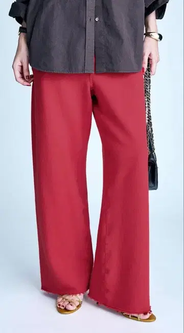 시착만 한 상품 BRILL 쭈리 스웨트 팬츠 레드 38