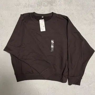 UNIQLO 맨투맨 크롭 셔츠 다크 브라운