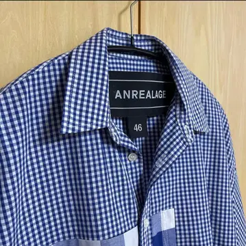 ANREALAGE [DETAIL 시즌] 체크 무늬 셔츠 46