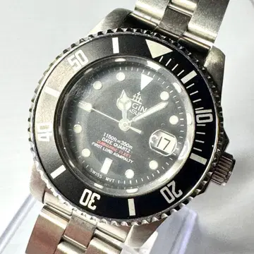 박스 포함 새상품 배터리 ERGIN 다이버 FK-272 남성용 스포티