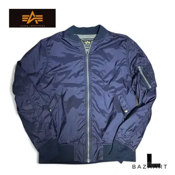Alpha 알파 MA-1 플라이트 자켓 점퍼 L 네이비