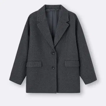 GU 코지 멜톤 하프 코트 xs 그레이