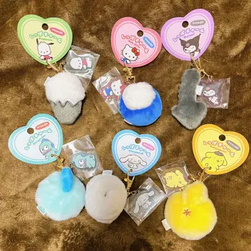 산리오 아크릴 부착 꼬리 참 전 6종 세트