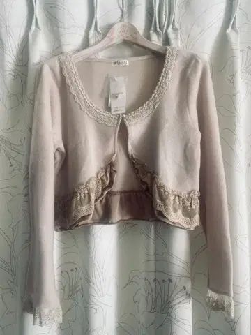 새상품, 미사용 레이스 핑크 볼레로