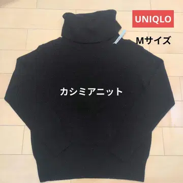 [ 새상품급 ] UNIQLO 블랙 캐시미어 터틀넥 스웨터 M