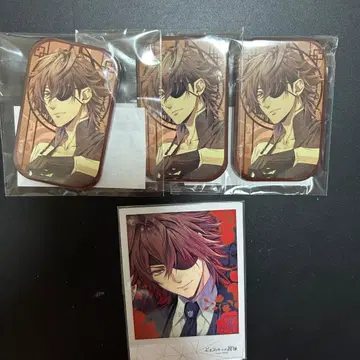 마루쿠지 피오피 복권 길버트 포토 카드 폴라로이드 캔뱃지