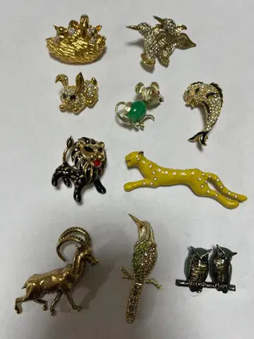 동물 새 브로치 묶음 판매