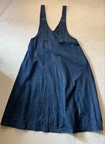 antiqua 안티카 패턴 로쏘 데님 롱 점프 스커트