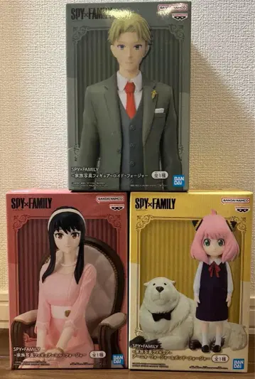 미개봉 새상품 SPY x FAMILY 가족 사진 피규어 3종 세트