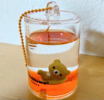 리락쿠마 흔들흔들 오일 마스코트 키링 둥둥 떠다니는