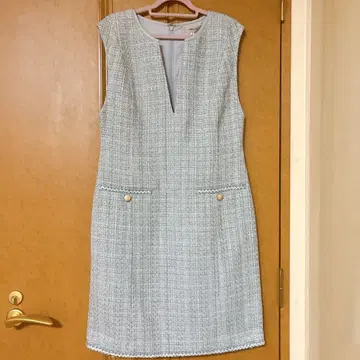 미사용 새상품 JUSGLITTY 트위드 점프 스커트 민트