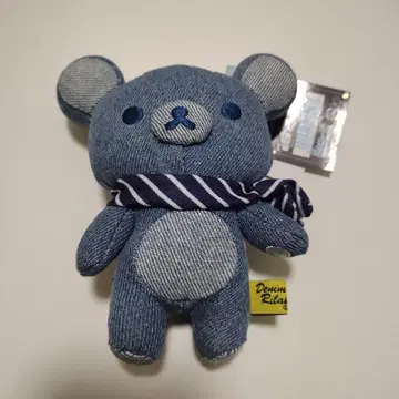 리락쿠마 데님 봉제 인형 키체인 키링 마스코트