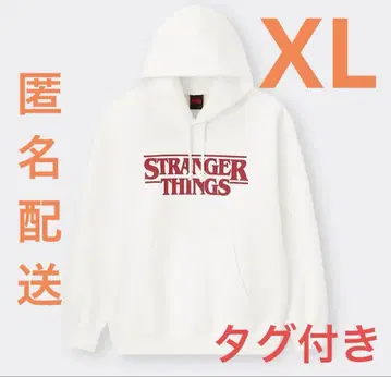 GU 스트레인저 싱스 후드티 XL 화이트 컬러