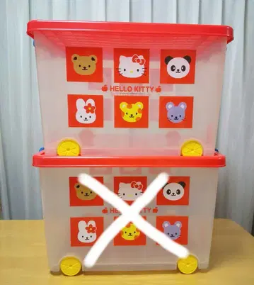 키티 캐스터 부착 장난감 상자 보관 케이스 동료 시리즈 산리오 정품