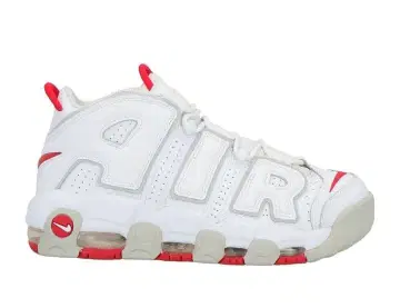 에어 모어 업템포 화이트/레드 레어