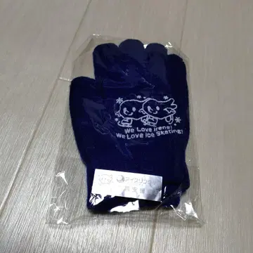 하뉴 유즈루 아이스 링크 센다이 장갑 한정판 파랑 x 화이트