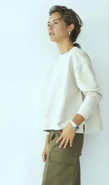 SEA VINTAGE 오버 사이즈 맨투맨 베이지