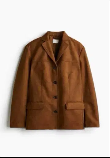 H&M 브라운 스웨이드풍 블레이저 M