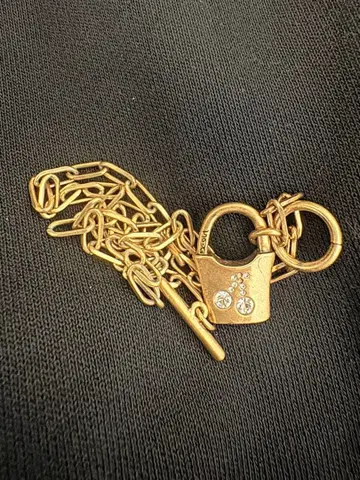 Xgirl 골드 열쇠 자물쇠 목걸이