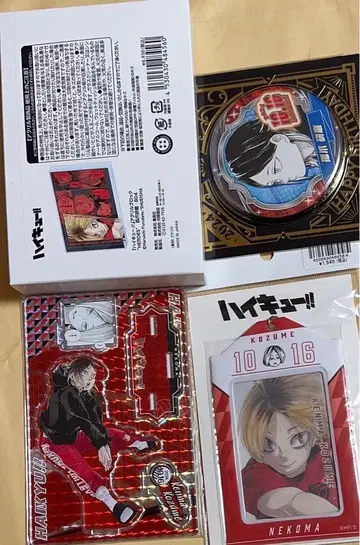 하이큐 코즈메 켄마 생일 캔뱃지 디오라마 피규어 아크릴 블록