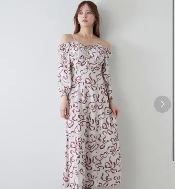 snidel 리본 프린트 원피스