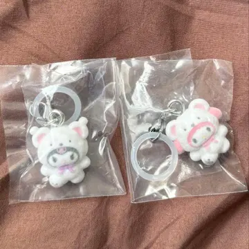 산리오 메지루시 액세서리 포근포근 스노우 마이멜로디 쿠로미 세트