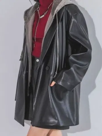 [미사용 택 포함] 지나시스 BOXX 테일러드 가죽 자켓