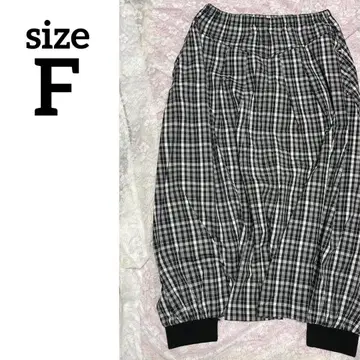 [ F 사이즈 ] 아르곤킨 사루엘 팬츠 체크 무늬 바지 지뢰 서브컬쳐