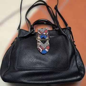 Giorgia Milani 블랙 가죽 숄더백