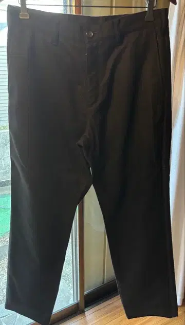 블랙 울 혼방 슬랙스