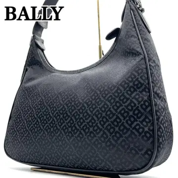 [ 새상품급 ] BALLY 원숄더 핸드백 캔버스 올 패턴 블랙