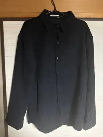블랙 코듀로이 긴팔 셔츠
