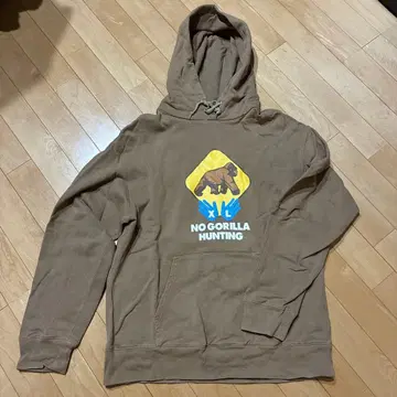 [ XLARGE ] 엑스라지 후드 부착 후드티 고릴라 M 브라운