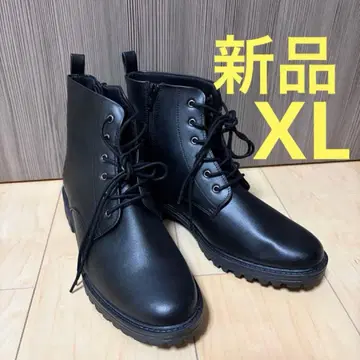 지유 GU 레이스업 볼륨 밑창 숏부츠 블랙 XL