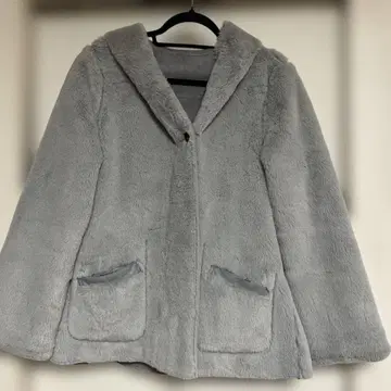 후드 부착 그레이 자켓 리버서블 M 사이즈